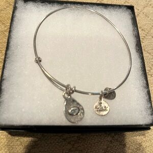 Alex and Ani Silver Charm Bangle